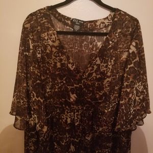 Leopard peplum top